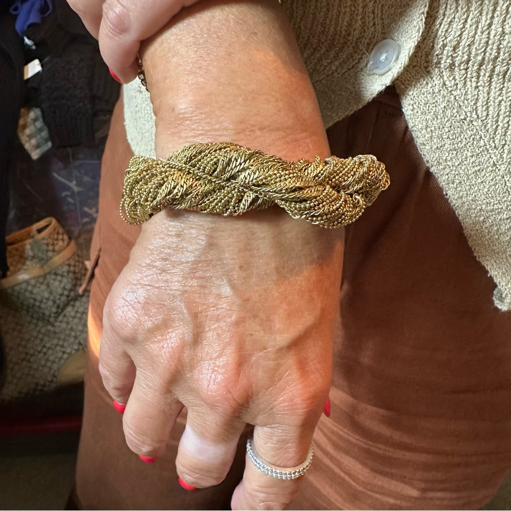 Nicole Miller Gold Braided Bracelet